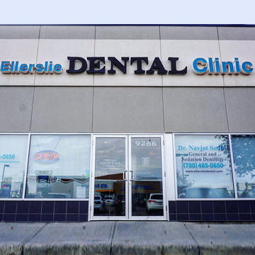 Front door of Ellerslie Dental Clinic